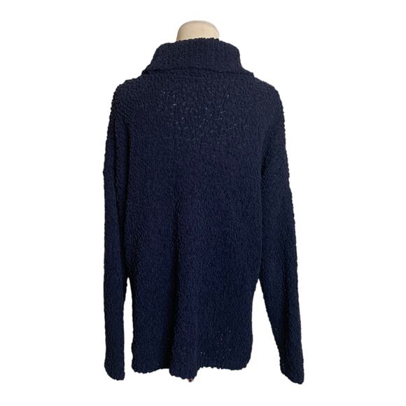 Bobeau Blue Popcorn Turtleneck Sweater size Large - Picture 10 of 11